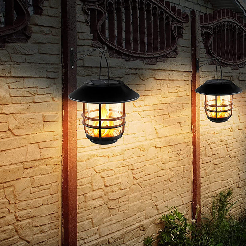 New Solar LED Outdoor Garden Glass Wall Lamp